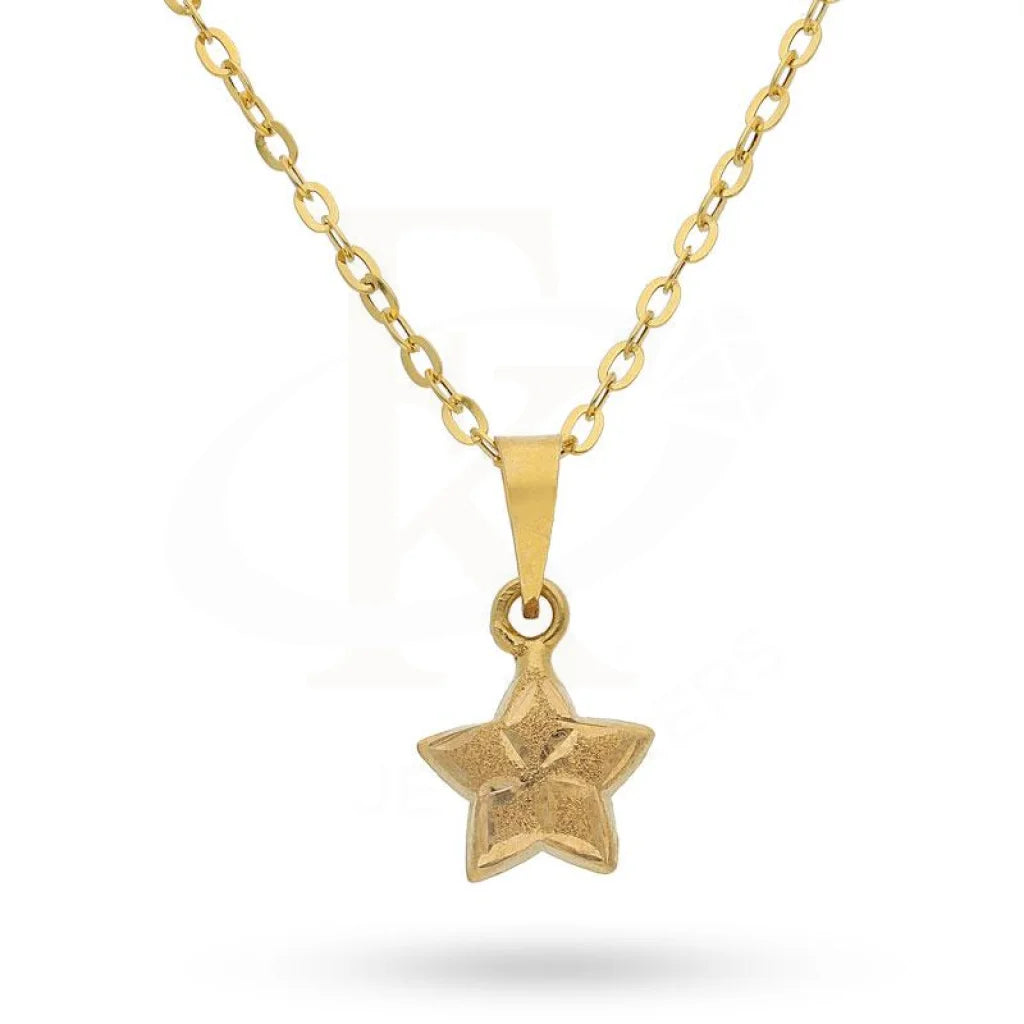 Ladies necklaces epic radiance -Gold Necklace (Chain with Star Pendant) 18KT - FKJNKL1481