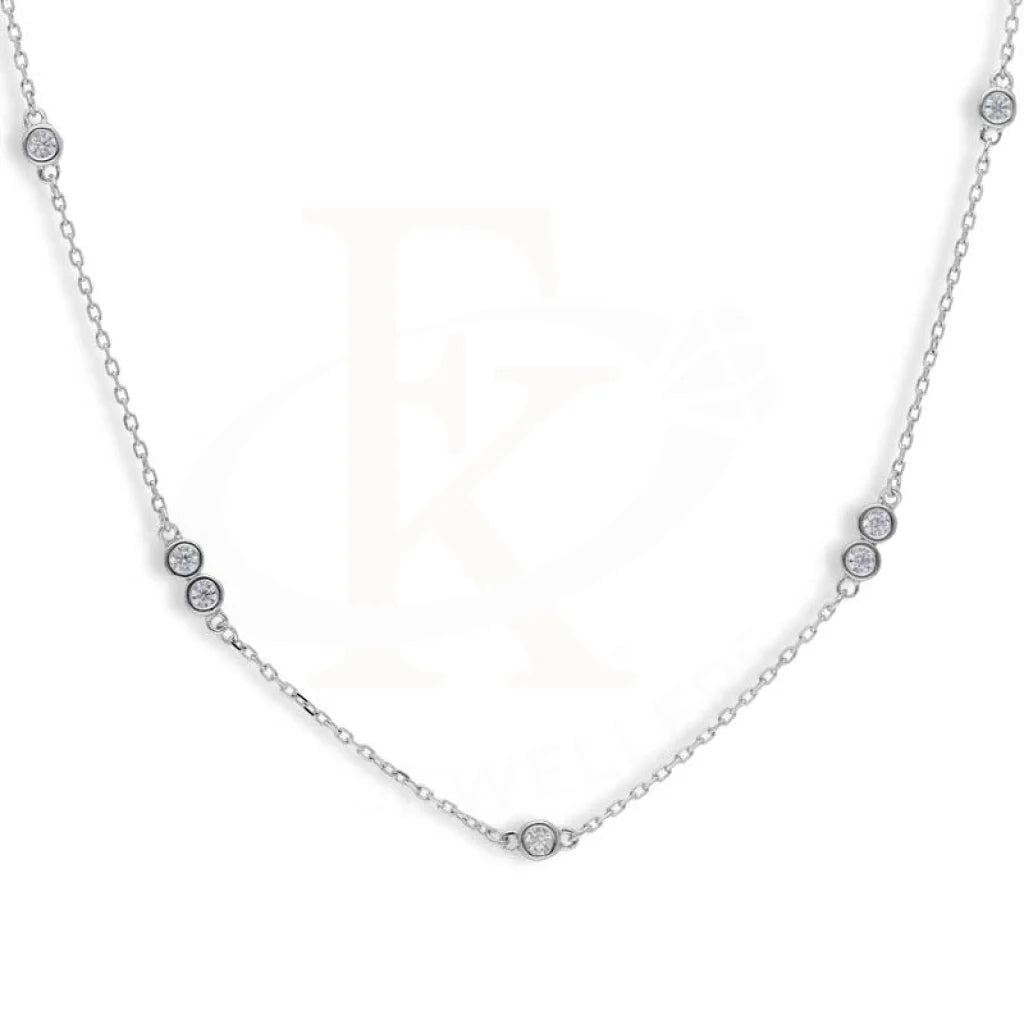 Ladies necklaces hematite shine -Sterling Silver 925 Solitaires Necklace - FKJNKLSL2922