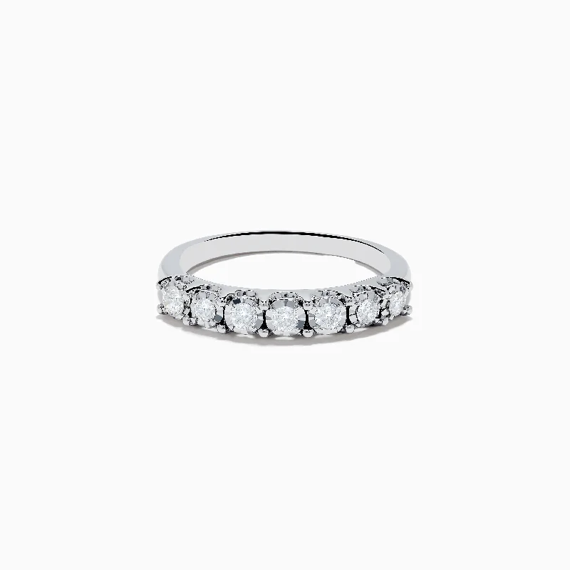 ladies rings heavy-925 Silver Diamond Band Ring